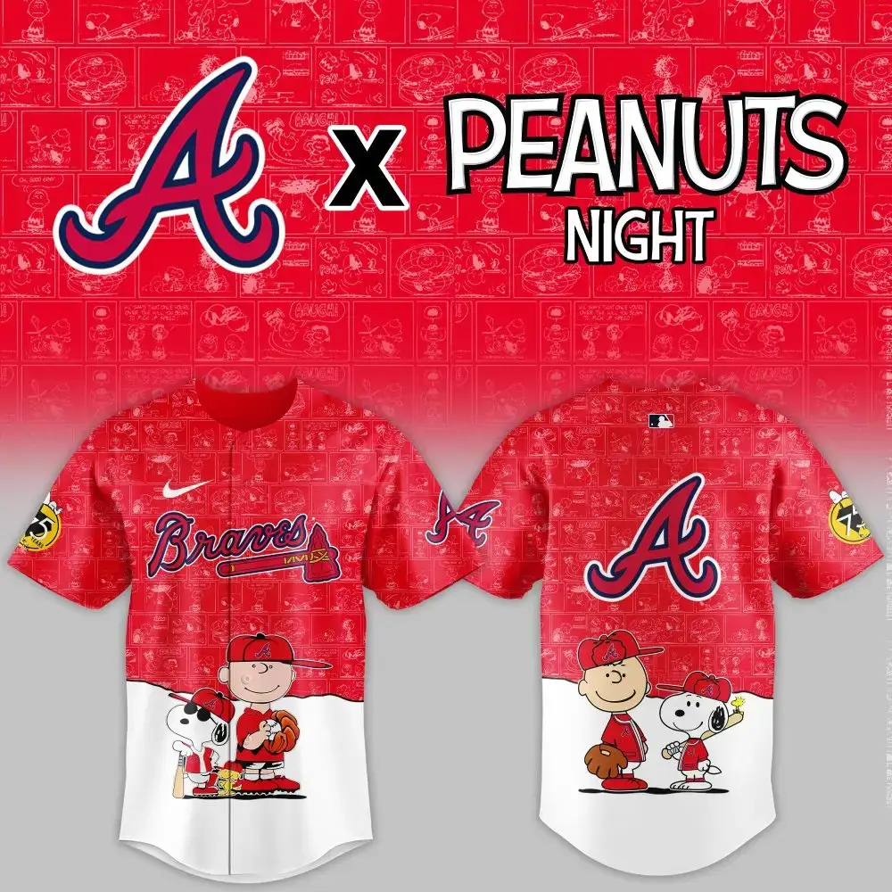 Limited Edition Braves X Peanuts Night Jersey – Celebrate In Style! Image