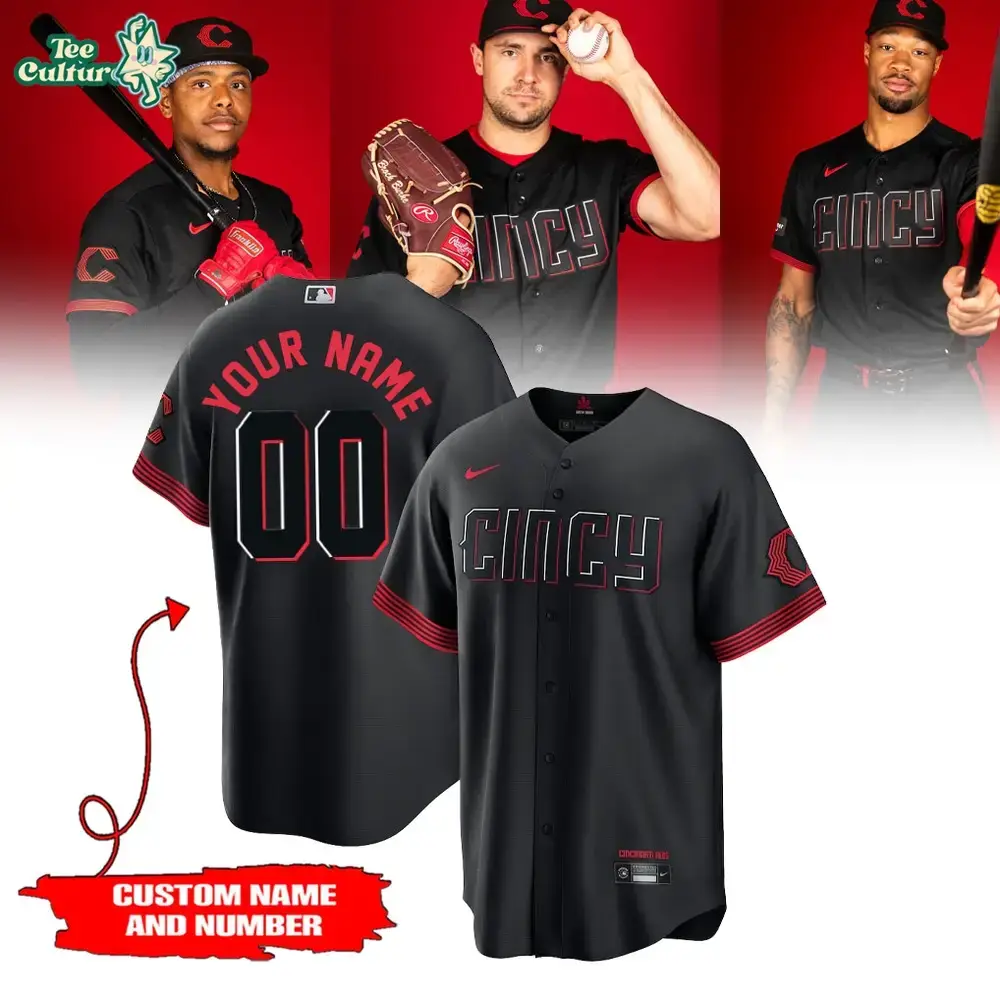 Limited Edition C.Reds 2026 City Connect Stadium Black Baseball Jersey Image