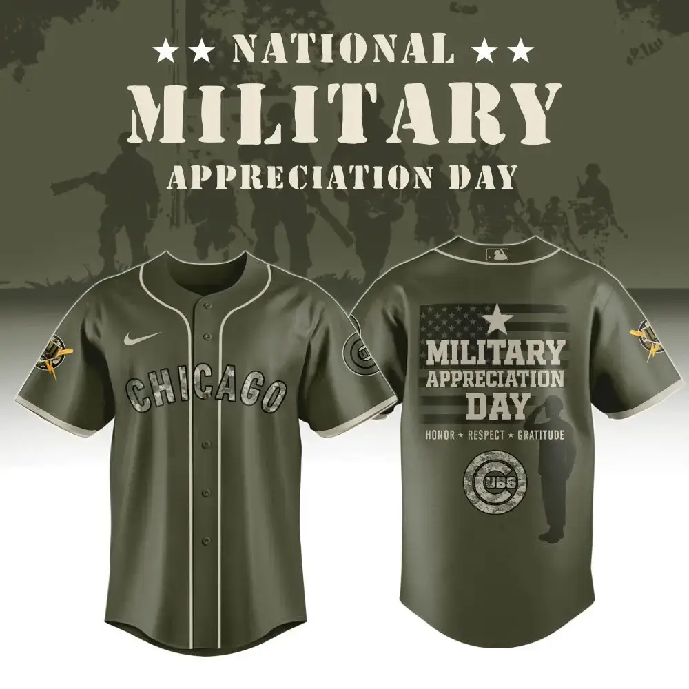 Limited Edition Chicago Military Appreciation Day Jersey - Honor & Respect In Style Image