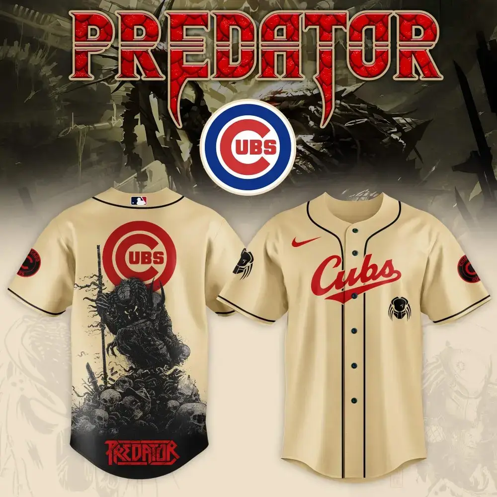 Limited Edition Cubs Predator Baseball Jersey - Unique Design, Perfect Gift! Image