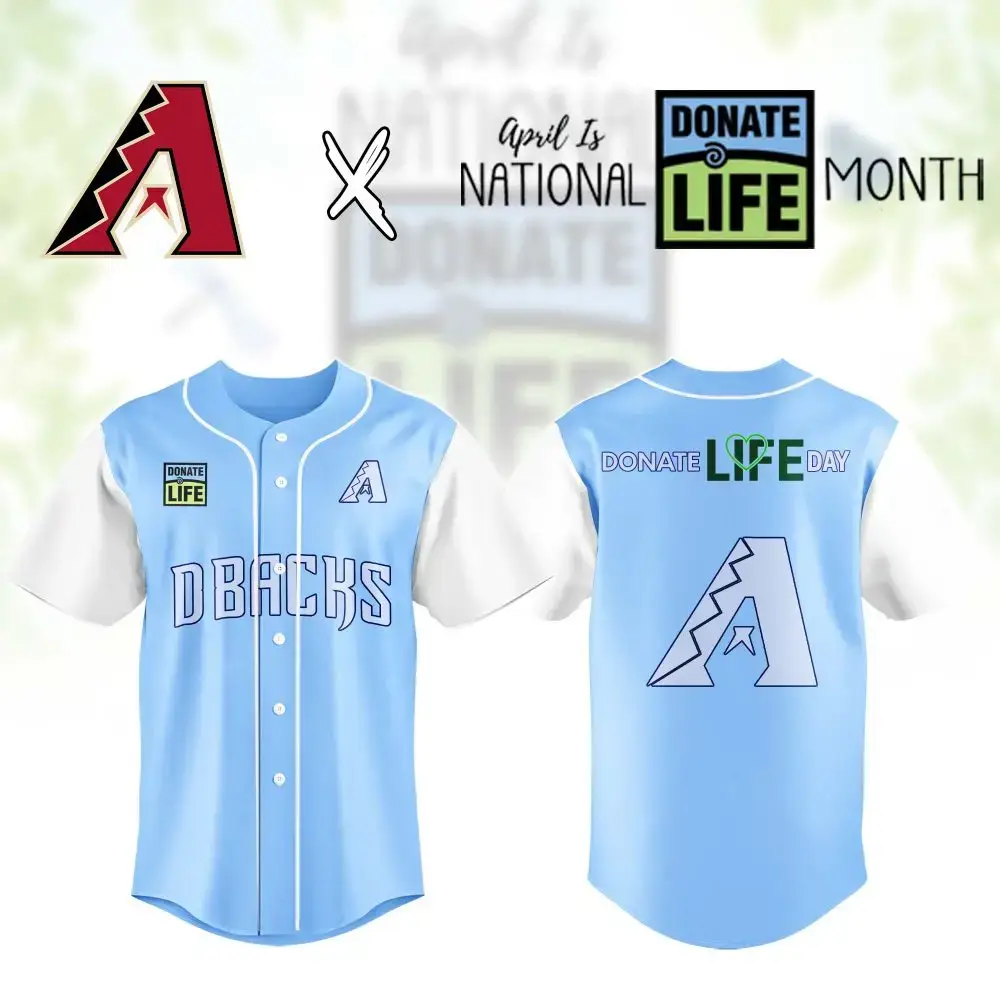 Limited Edition D-Backs Jersey - Support Donate Life Month With Style! Image