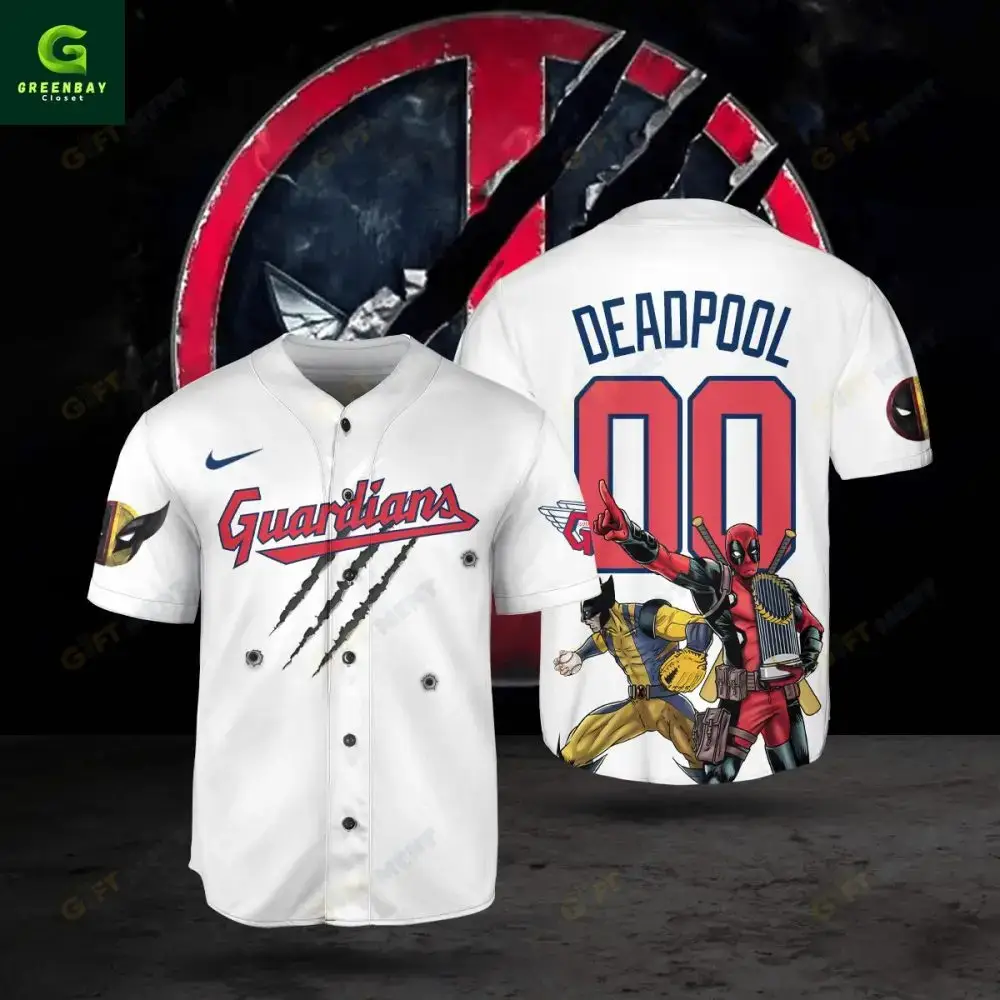 Limited Edition Deadpool Guardians Baseball Jersey - Unique Comic Fan Gift! Image