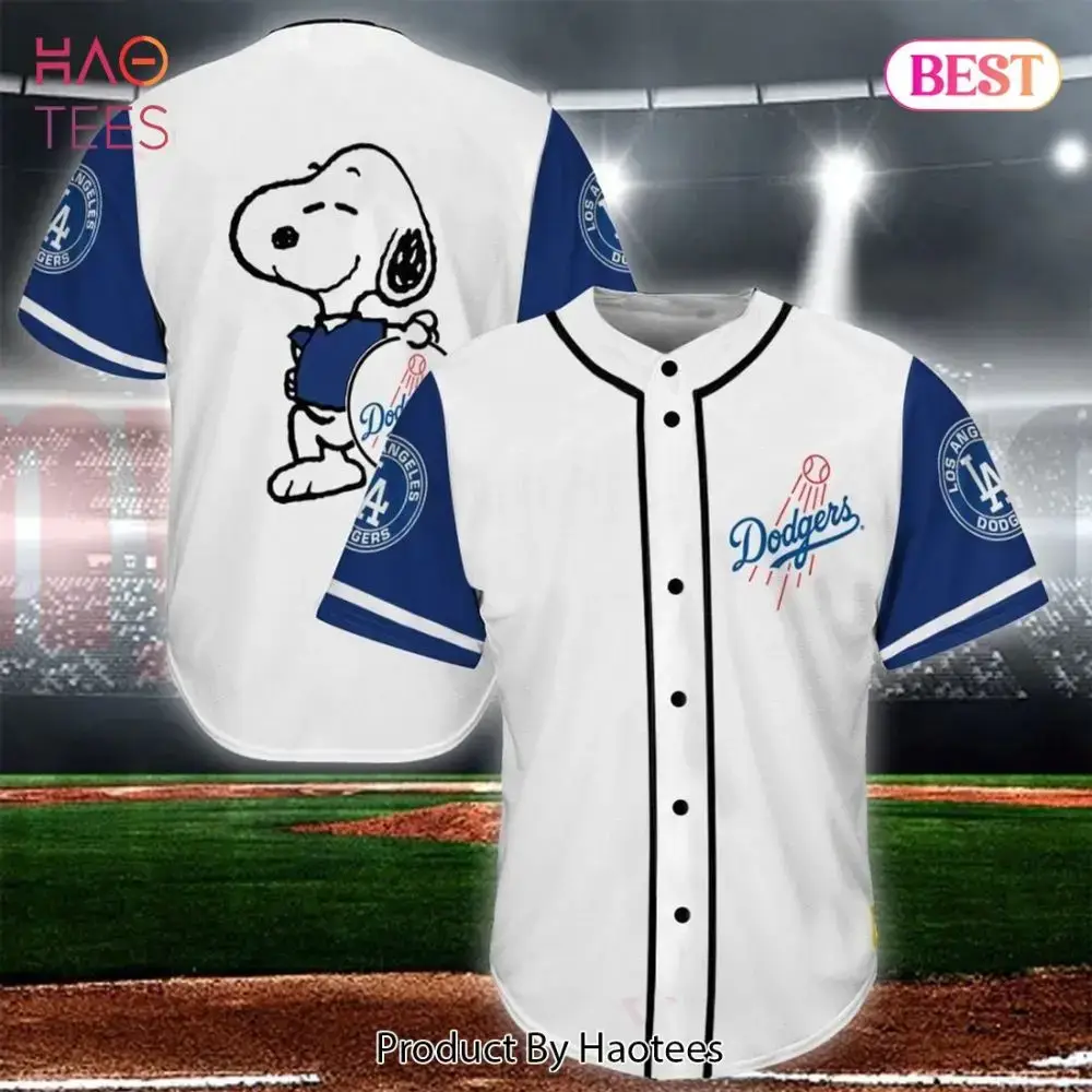 Limited Edition Dodgers Jersey With Snoopy Design – Perfect For Fans! Image