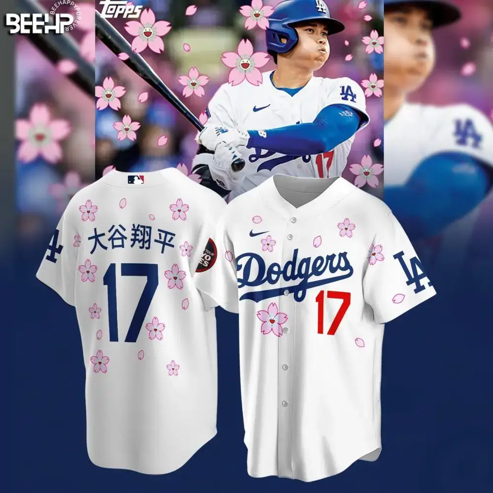 Limited Edition Dodgers Sakura Jersey - Stylish Baseball Fan Gear Image
