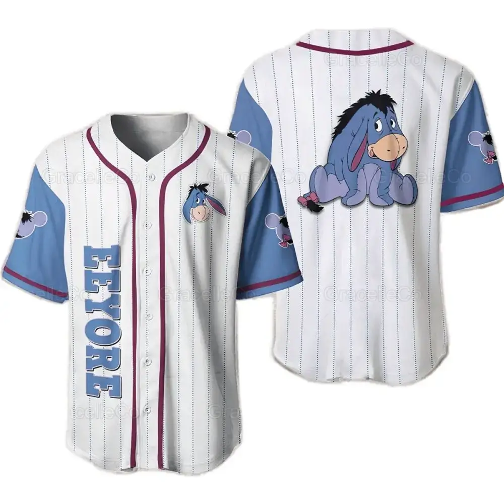 Limited Edition Eeyore Baseball Jersey - Soft Cotton, Perfect Gift For Fans! Image