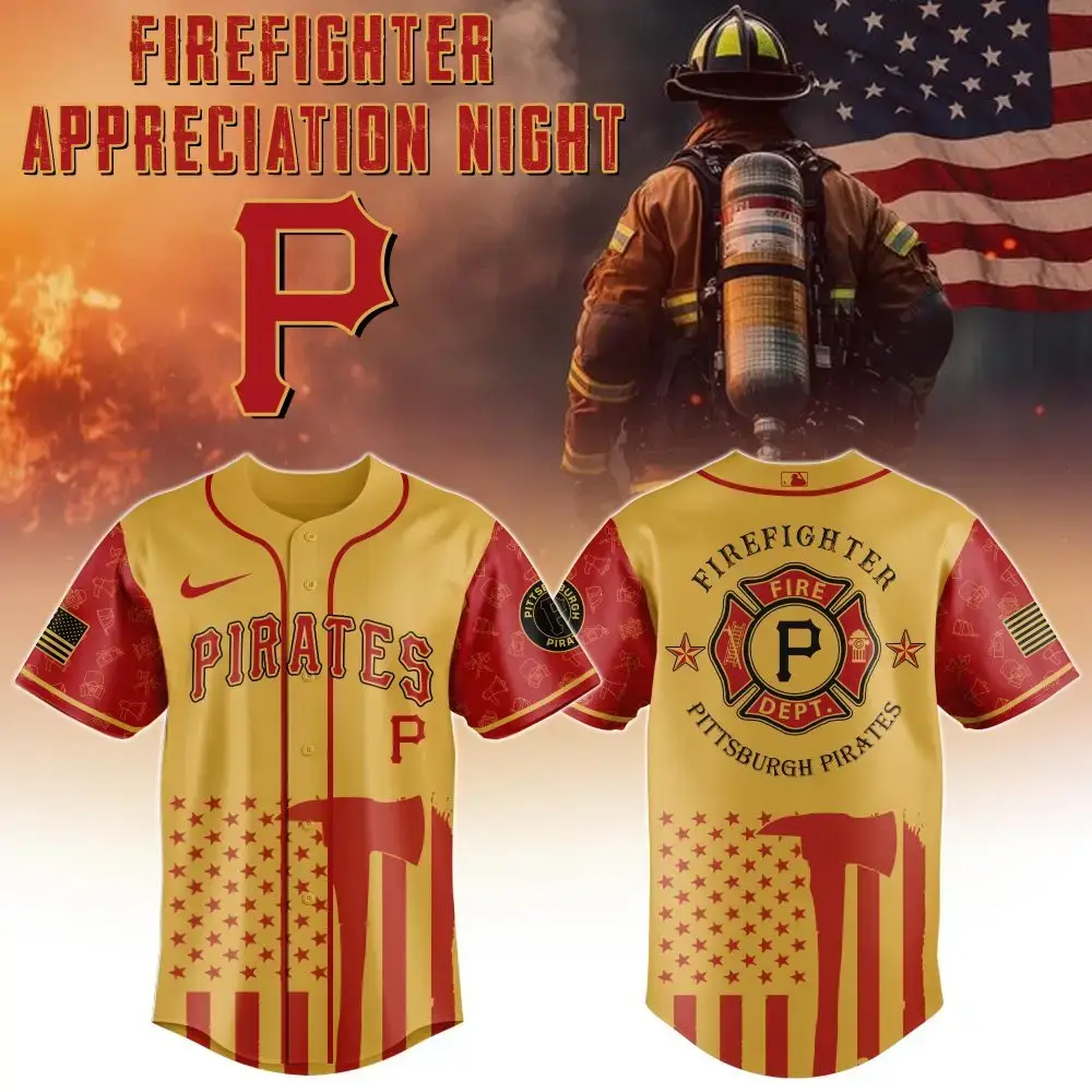 Limited Edition Firefighter Appreciation Night Jersey - Pittsburgh Pirates Special Image