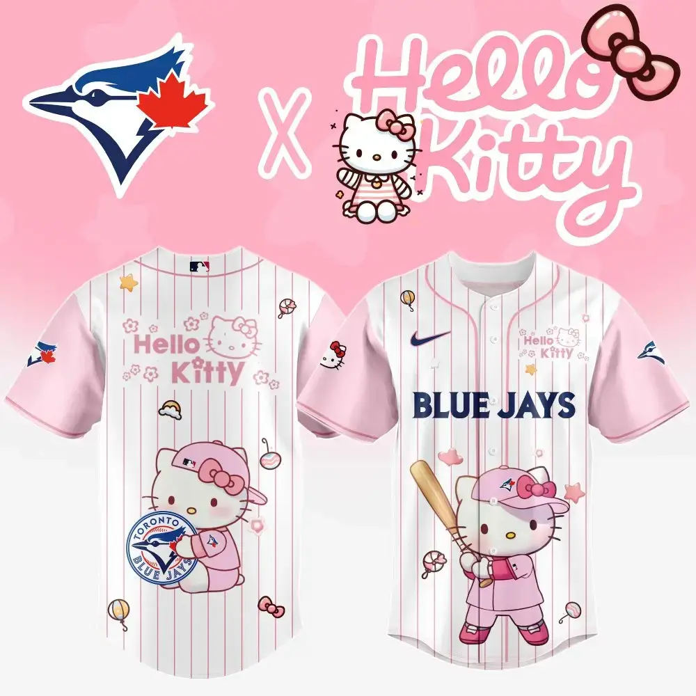 Limited Edition Hello Kitty X Blue Jays Jersey – Cute & Stylish Fan Gear! Image