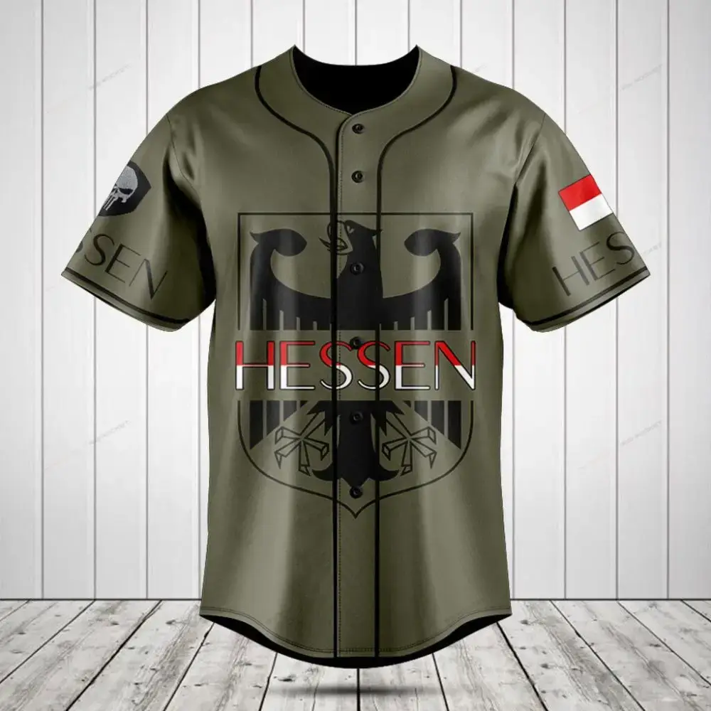 Limited Edition Hessen Baseball Jersey - Stylish Eagle Design & Premium Comfort Image