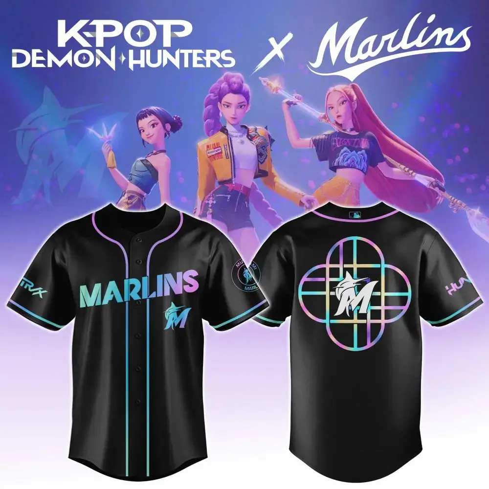 Limited Edition K-Pop X Marlins Baseball Jersey - Stylish, Unique & Collectible Image