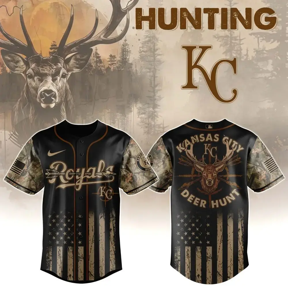 Limited Edition Kc Royals Camo Hunting Jersey - Perfect For Outdoor Enthusiasts & Fans! Image