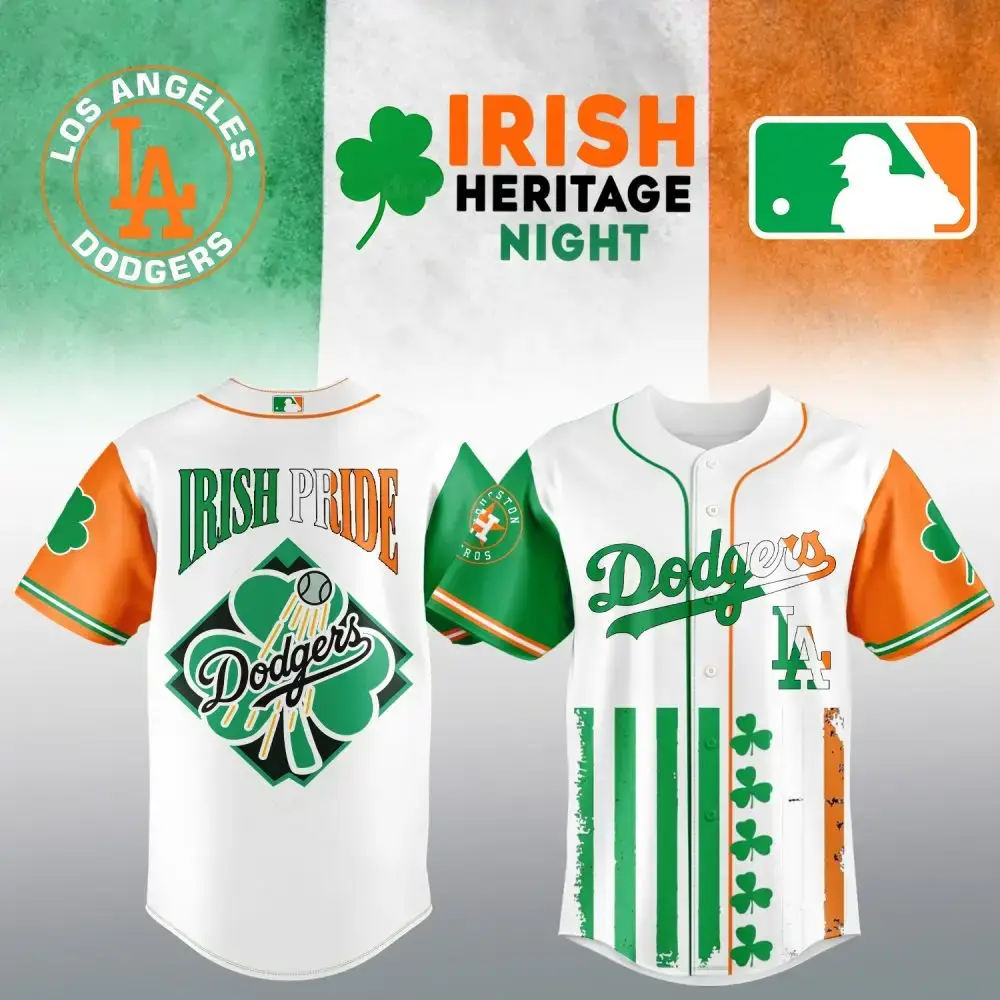 Limited Edition La Dodgers Irish Heritage Jersey - Celebrate In Style! Image