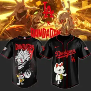 Limited Edition La X Dandadan Anime Baseball Jersey - Unique Graphic Design Image