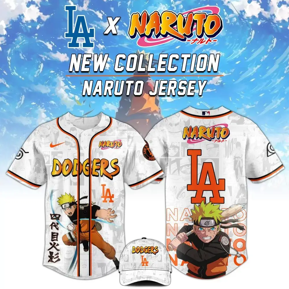 Limited Edition La X Naruto Baseball Jersey - Anime Fans Must-Have! Image