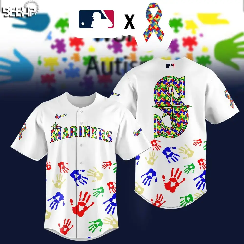 Limited Edition Mariners Autism Awareness Jersey - Vibrant Design & Unique Style Image