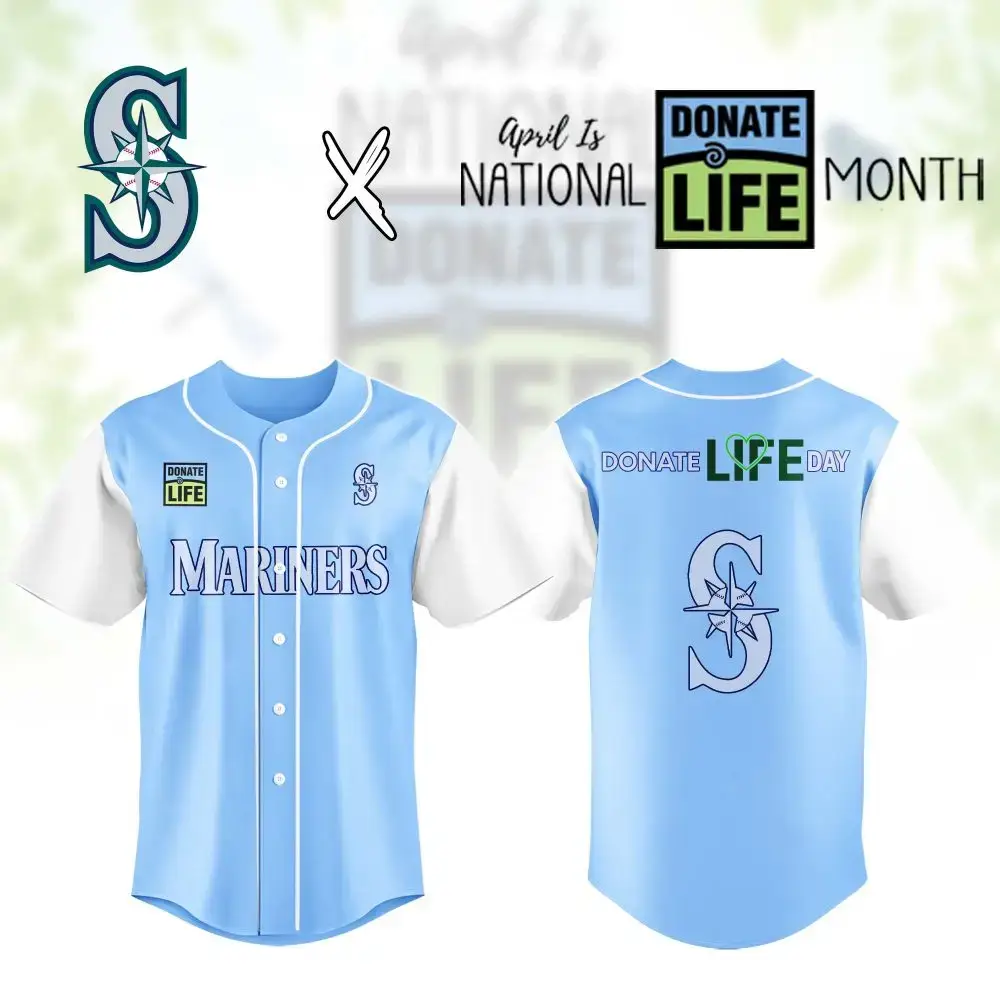 Limited Edition Mariners Jersey - Celebrate Donate Life Month In Style! Image