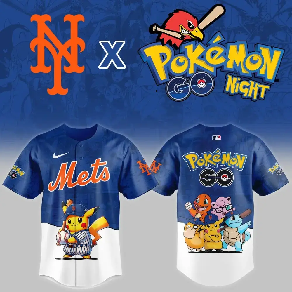 Limited Edition Mets X Pokémon Go Night Jersey – Collectible Fan Gear Image