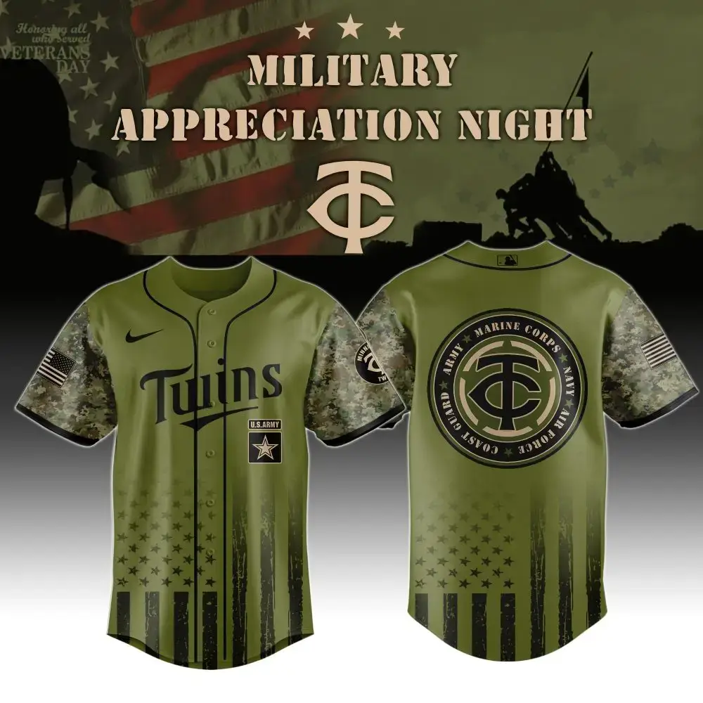 Limited Edition Military Appreciation Twins Jersey - Honor Veterans With Style! Image