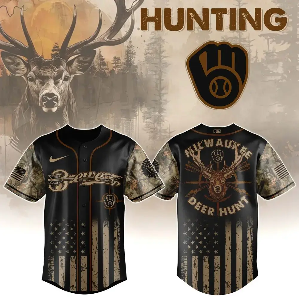 Limited Edition Milwaukee Hunting Jersey – Camo Design, Perfect Gift For Outdoor Enthusiasts Image