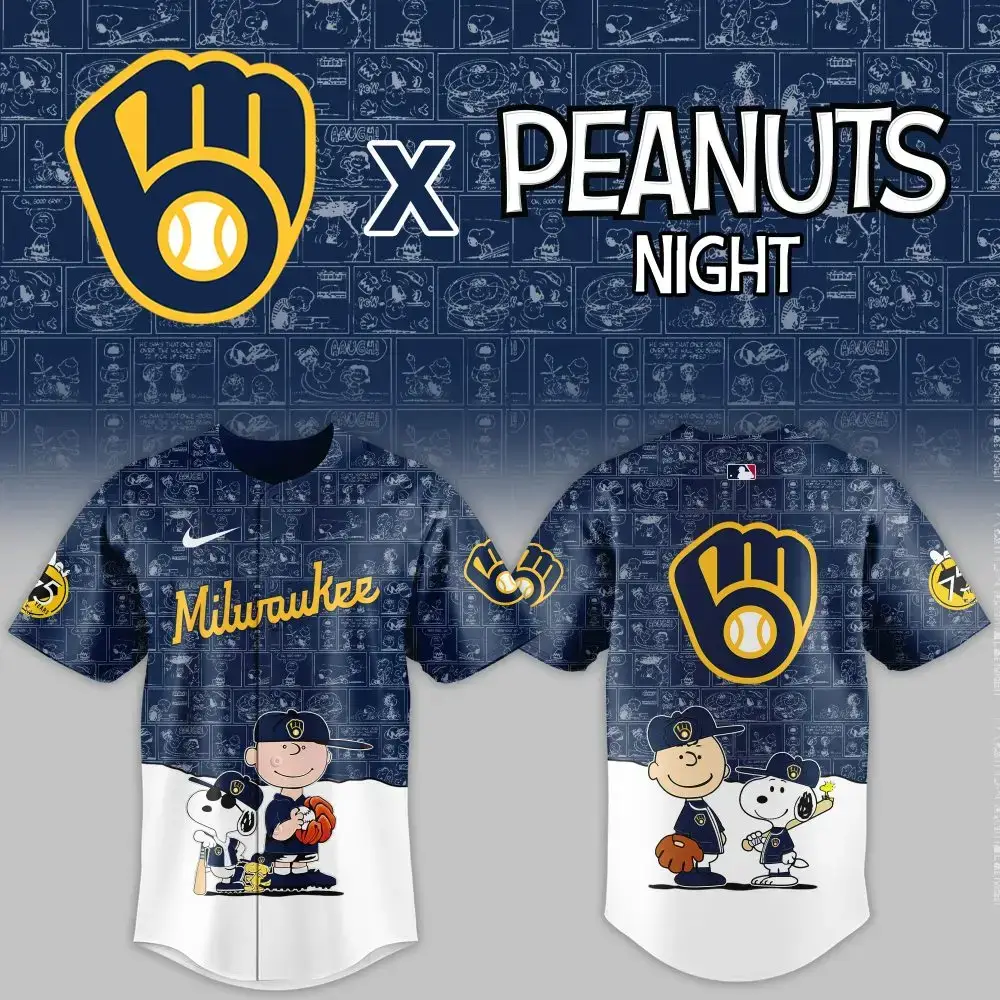 Limited Edition Milwaukee Peanuts Night Baseball Jersey – Collector'S Item Image