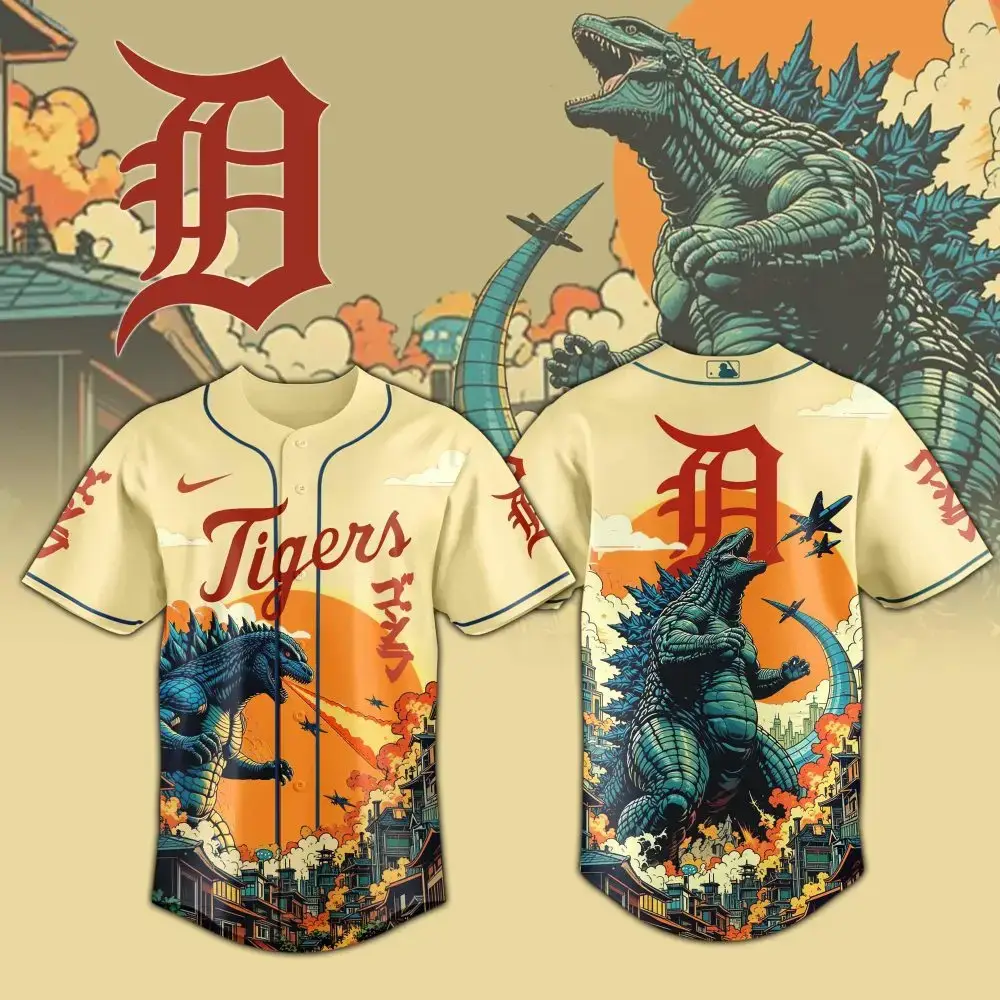 Limited Edition Monster Graphic Baseball Jersey - Vibrant Design For Fans Image