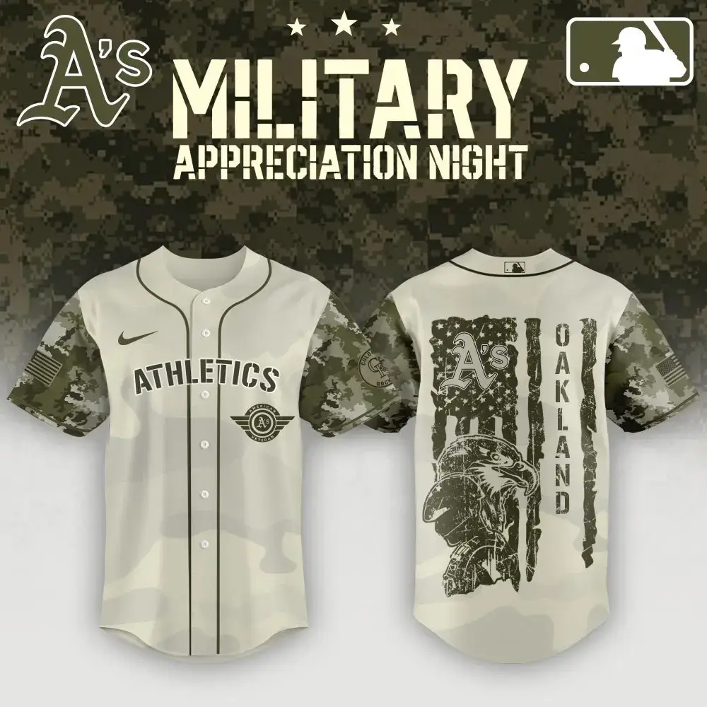 Limited Edition Oakland A'S Military Appreciation Jersey - Celebrate In Camo Style! Image