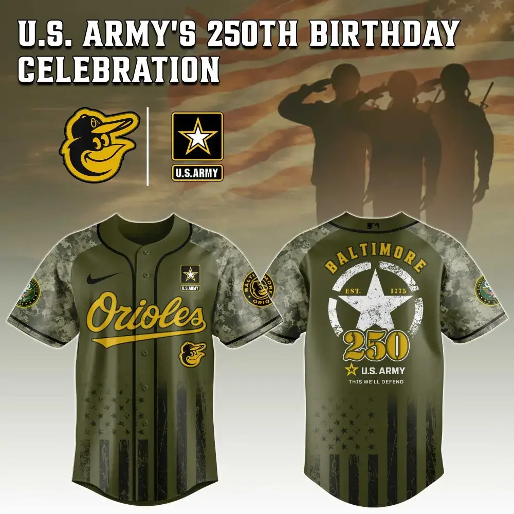 Limited Edition Orioles Camo Jersey – U.S. Army 250Th Birthday Tribute Image