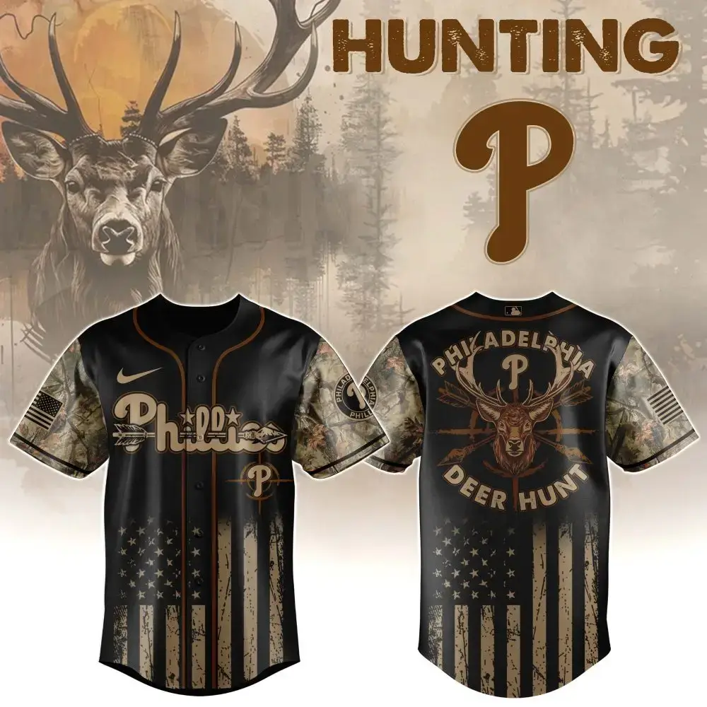 Limited Edition Philadelphia Hunting Jersey - Deer Hunt Camo Design, Perfect Gift For Outdoors Enthusiasts Image