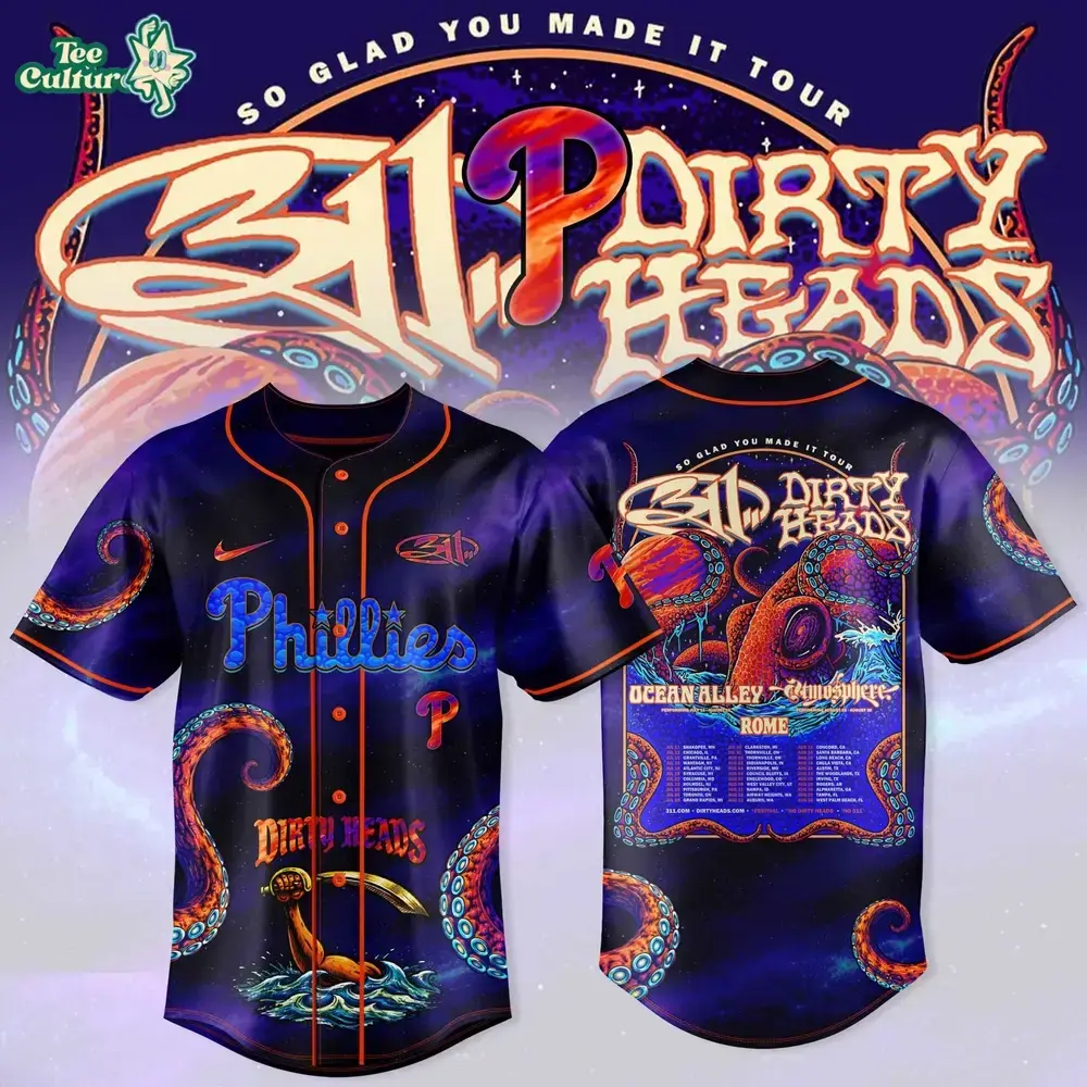 Limited Edition Philadelphia Phillies 311 x Dirty Heads Baseball Jersey Image