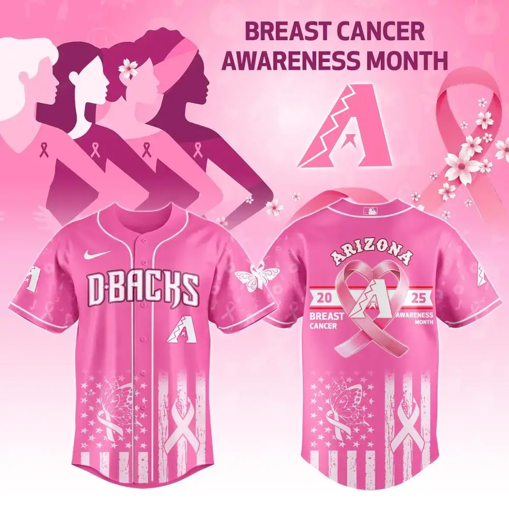 Limited Edition Pink D-Backs Jersey - Support Breast Cancer Awareness Month Image