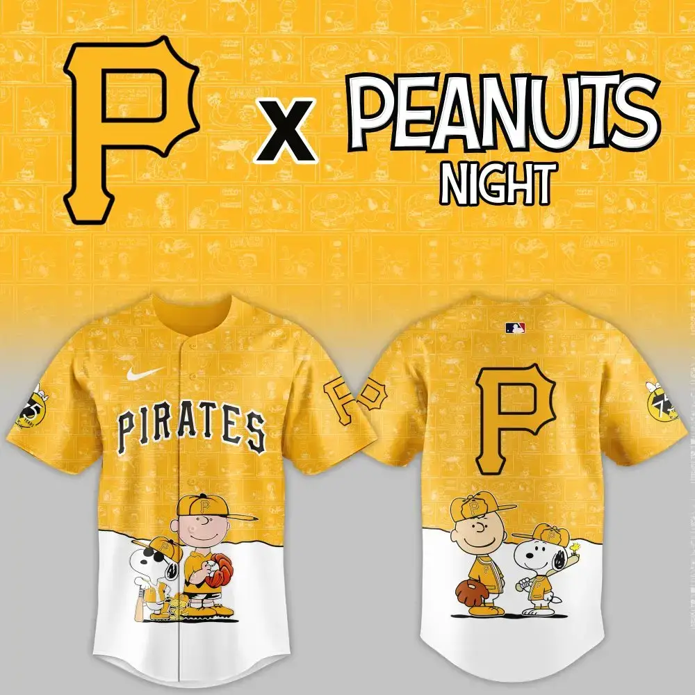 Limited Edition Pirates X Peanuts Jersey – Celebrate In Style With Charlie Brown & Snoopy! Image