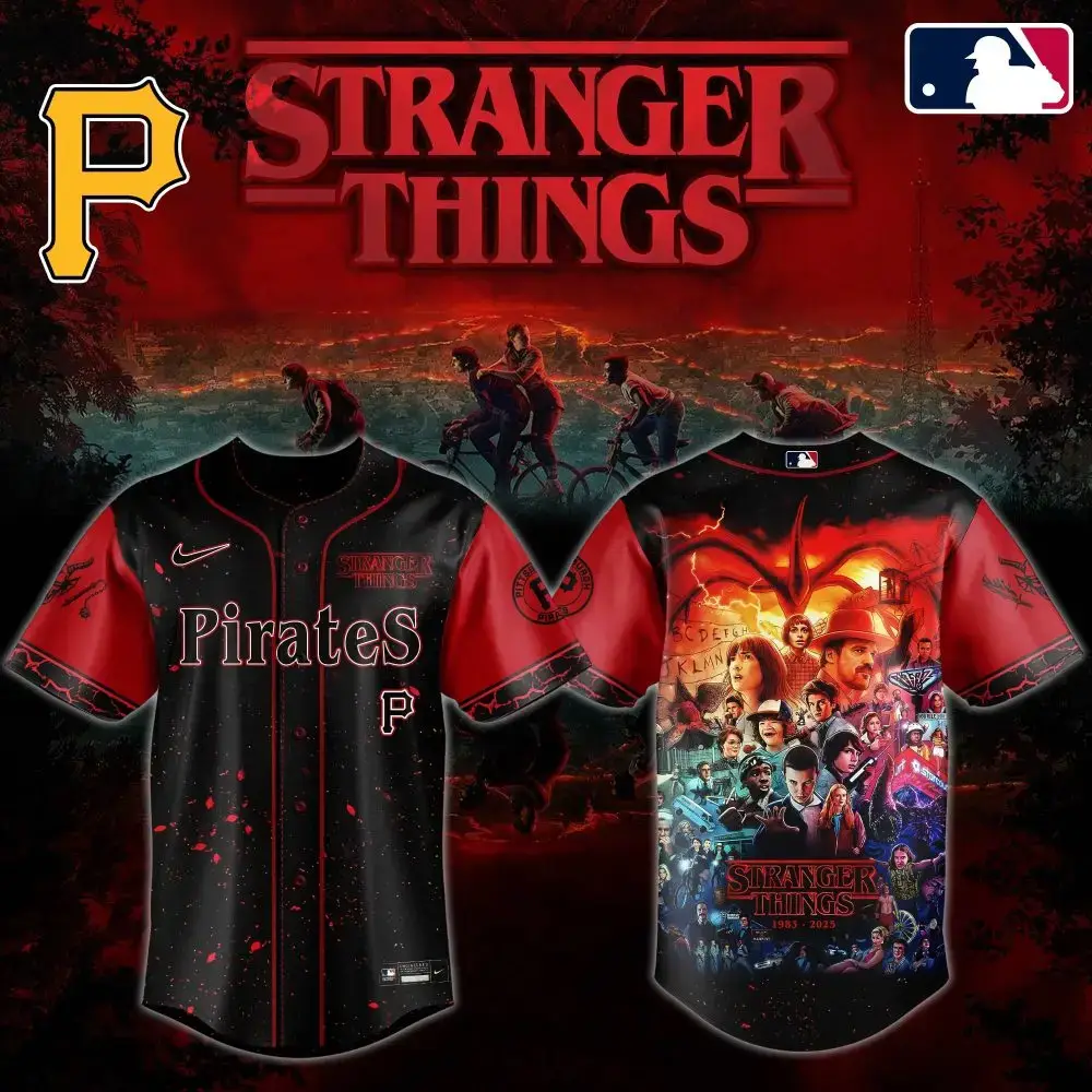 Limited Edition Pirates X Stranger Things Jersey - Exclusive Mlb Collaboration Image