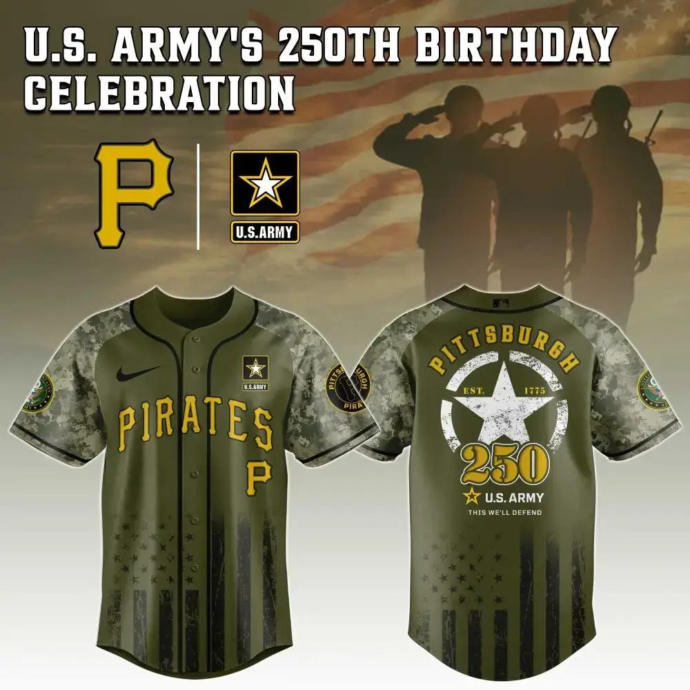 Limited Edition Pittsburgh Pirates U.S. Army 250Th Jersey - Celebrate Military Heritage! Image