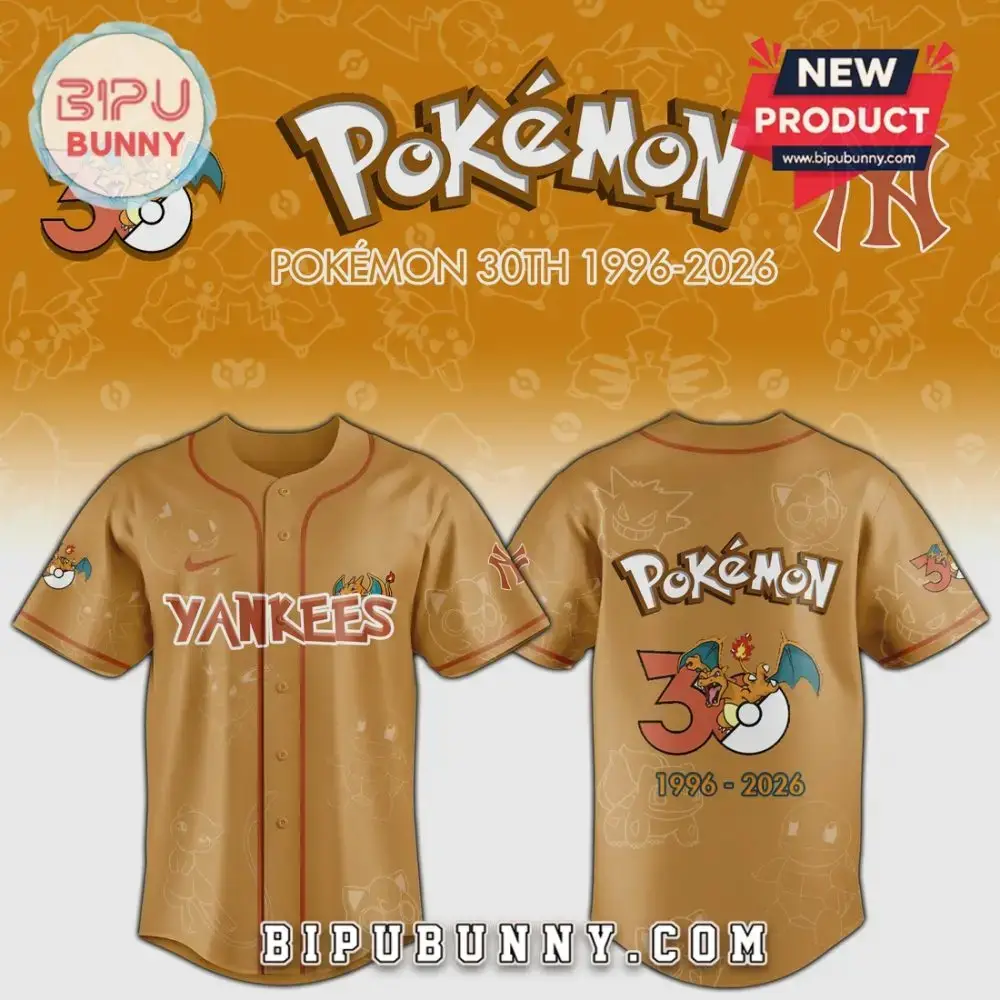 Limited Edition Pokémon 30Th Anniversary Baseball Jersey - Celebrate 1996-2026! Image