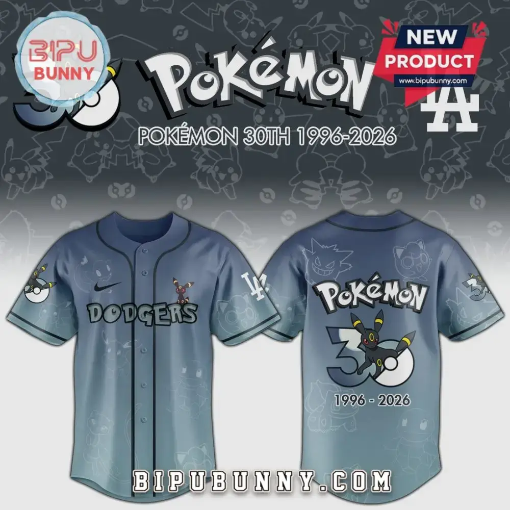 Limited Edition Pokémon 30Th Anniversary Dodgers Jersey 1996-2026 – Celebrate In Style! Image