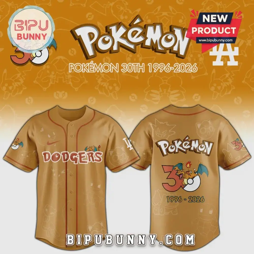 Limited Edition Pokémon 30Th Anniversary Dodgers Jersey - Celebrate 1996-2026 In Style! Image