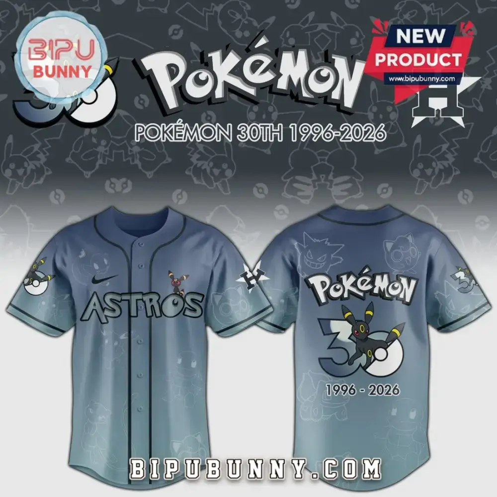 Limited Edition Pokémon 30Th Anniversary Jersey - Astros Design 1996-2026 , Celebrate In Style! Image