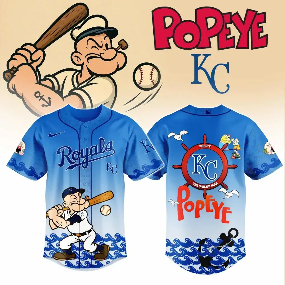 Limited Edition Popeye Royals Baseball Jersey – Kc Fans Must-Have Collectible Image