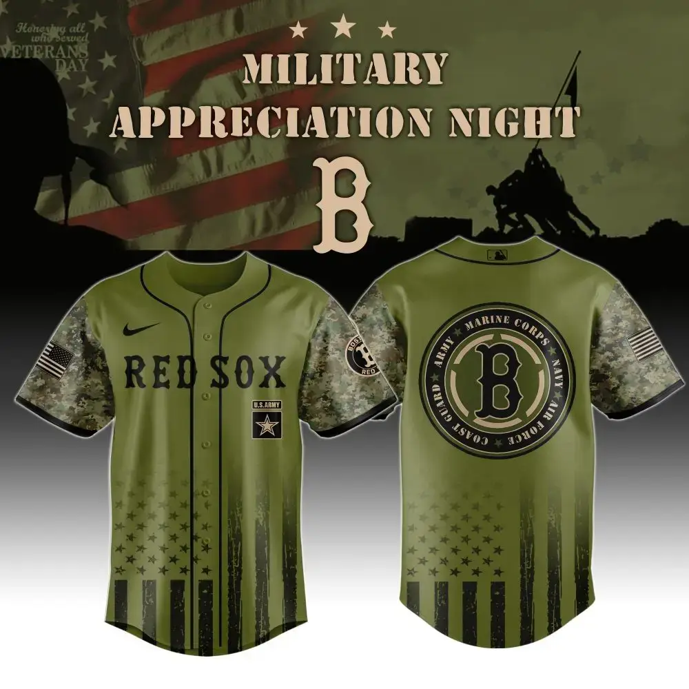 Limited Edition Red Sox Military Appreciation Jersey - Honor Veterans In Style! Image