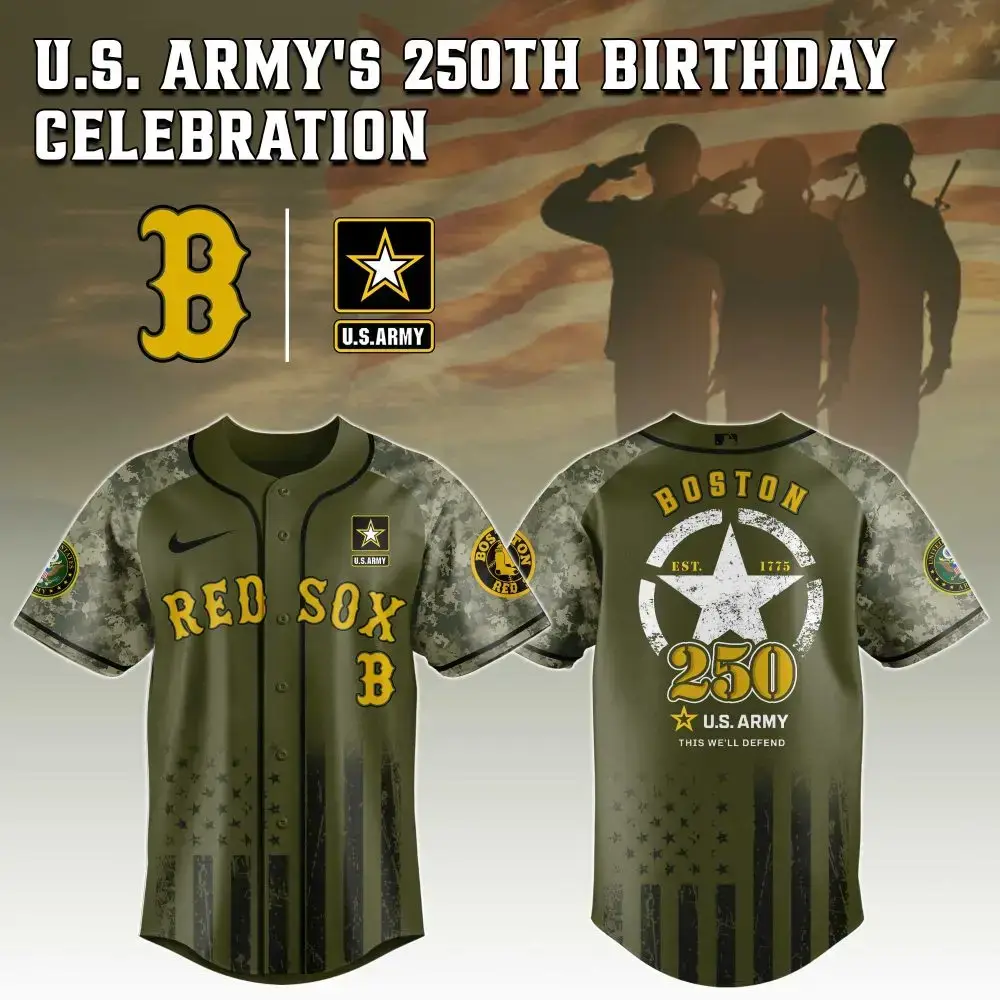 Limited Edition Red Sox U.S. Army 250Th Anniversary Jersey – Celebrate In Style! Image