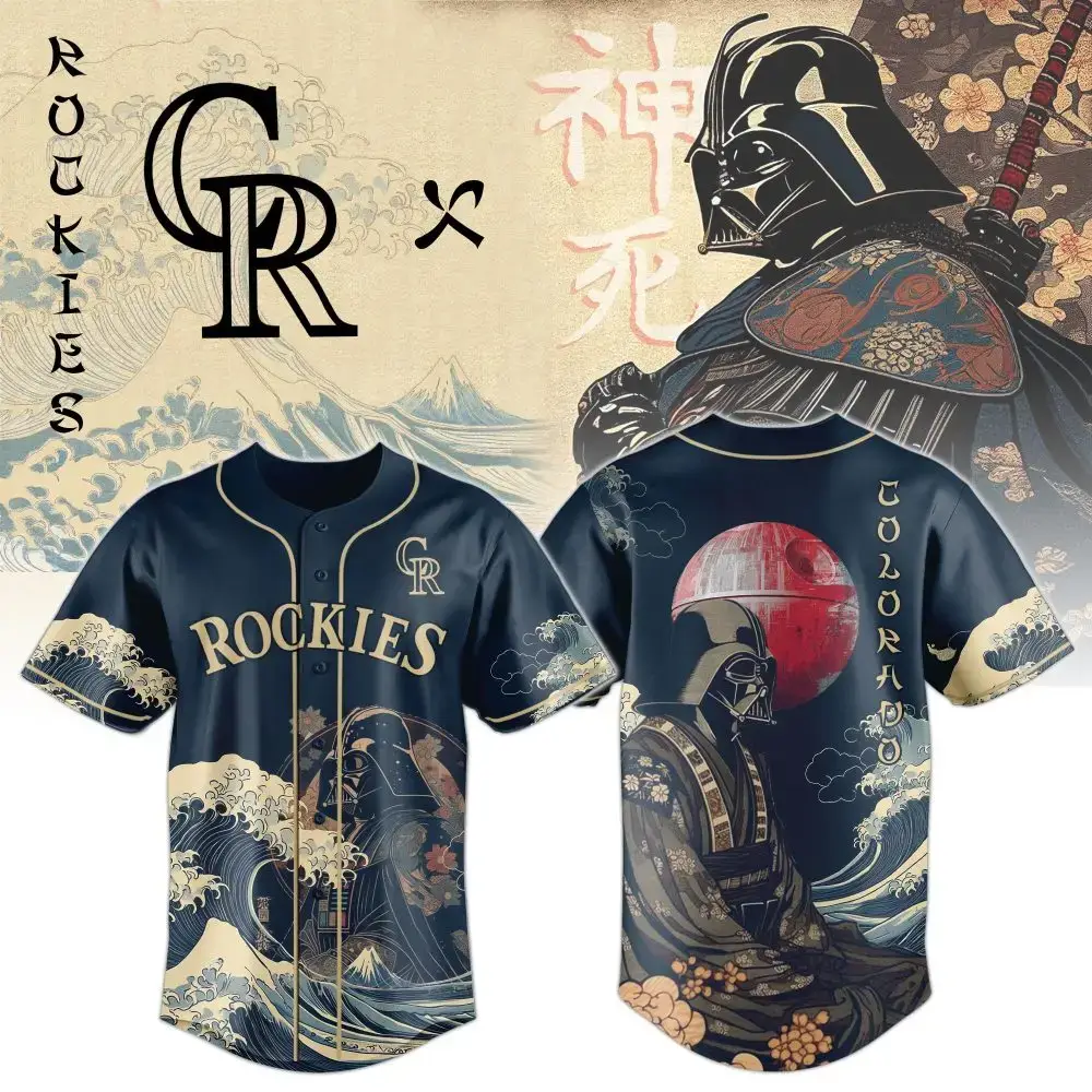 Limited Edition Rockies Samurai Baseball Jersey - Unique Graphic Design, Perfect Gift! Image