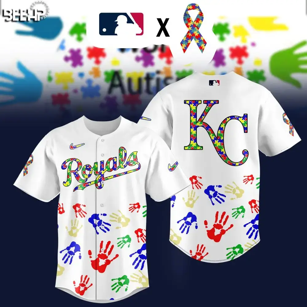 Limited Edition Royals Autism Awareness Jersey - Colorful Mlb Fan Apparel Image