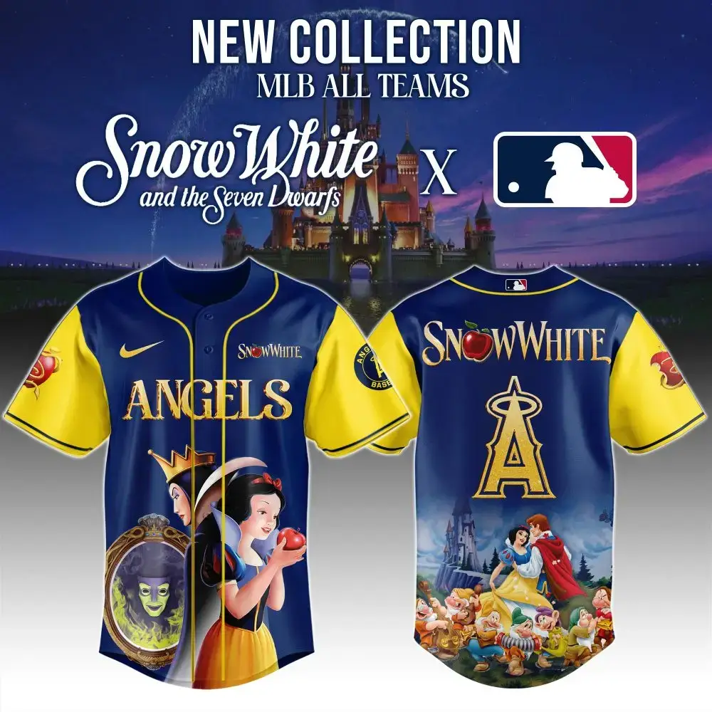 Limited Edition Snow White X Mlb Angels Jersey - New Collection For Fans! Image
