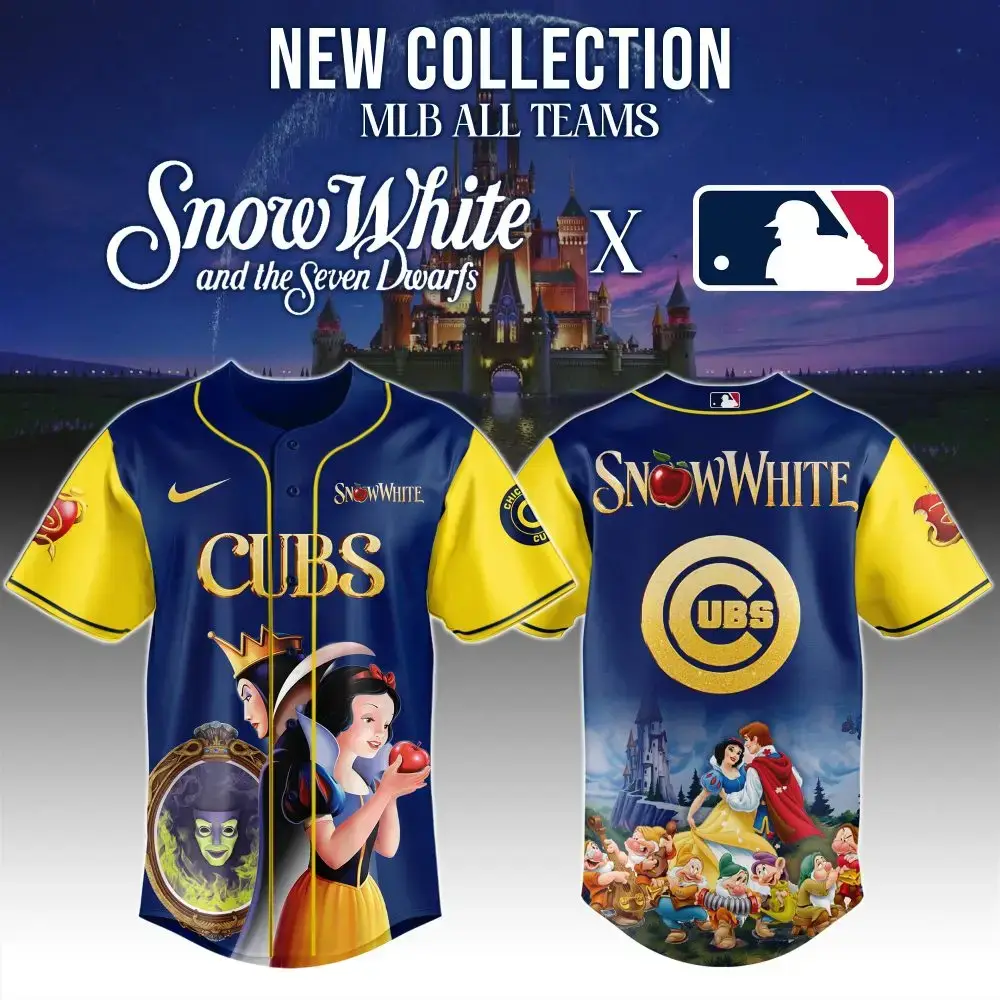 Limited Edition Snow White X Mlb Cubs Jersey – New Collection For Fans! Image