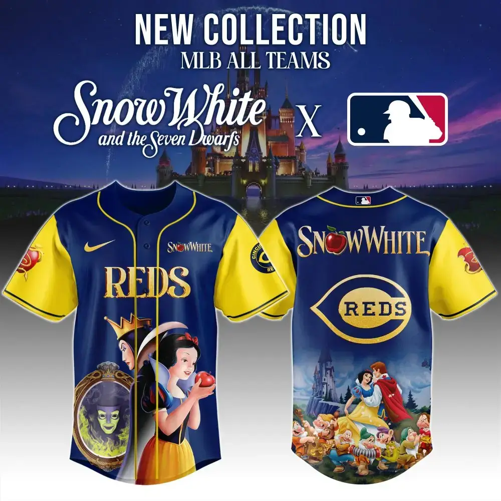 Limited Edition Snow White X Mlb Reds Jersey – Unique Disney Baseball Apparel Image