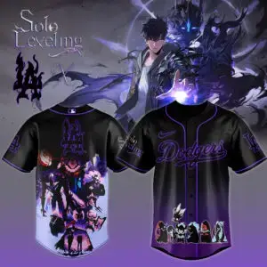 Limited Edition Solo Leveling X Dodgers Baseball Jersey - Anime Fan Must-Have! Image