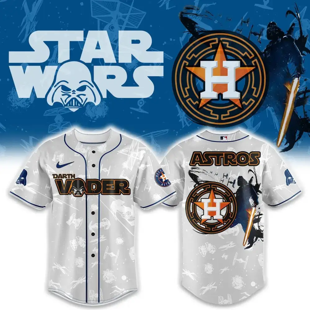 Limited Edition Star Wars Darth Vader Astros Jersey – Ultimate Fan Gear! Image