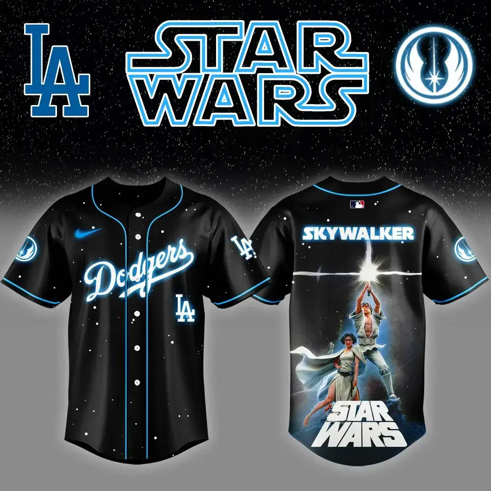 Limited Edition Star Wars X La Dodgers Jersey - Skywalker Design For Fans Image