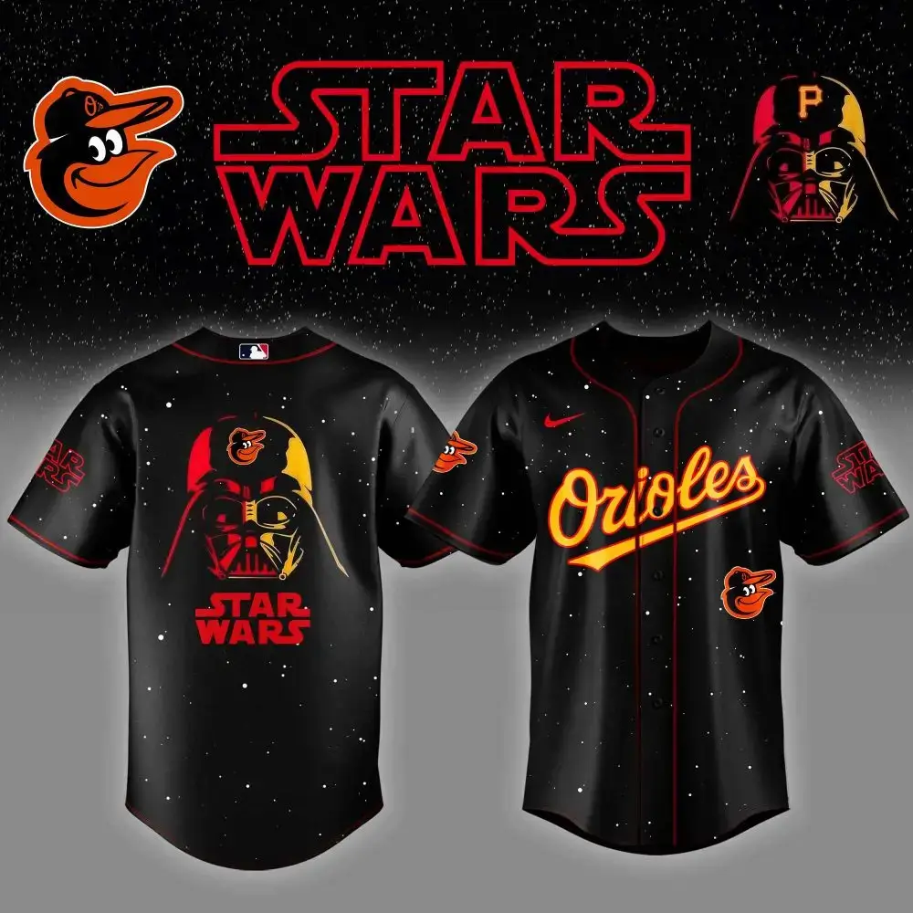 Limited Edition Star Wars X Orioles Baseball Jersey – Dark Side Style! Image