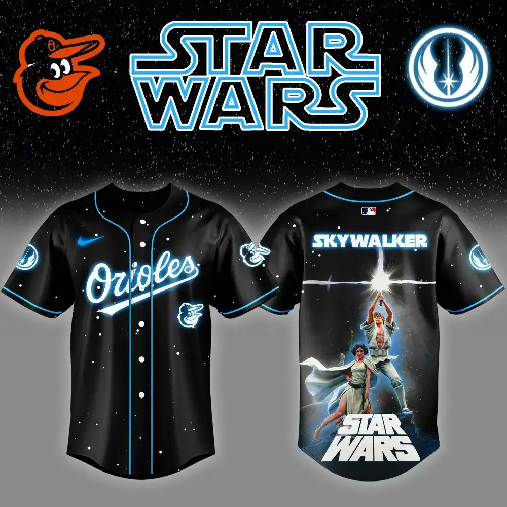 Limited Edition Star Wars X Orioles Baseball Jersey - Skywalker Design Image