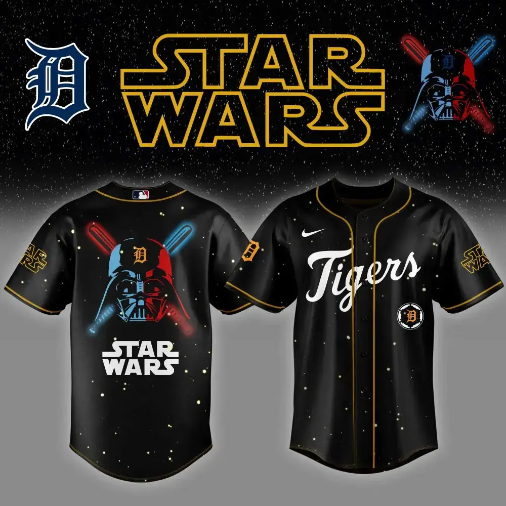 Limited Edition Star Wars X Tigers Baseball Jersey – Ultimate Fan Gear! Image